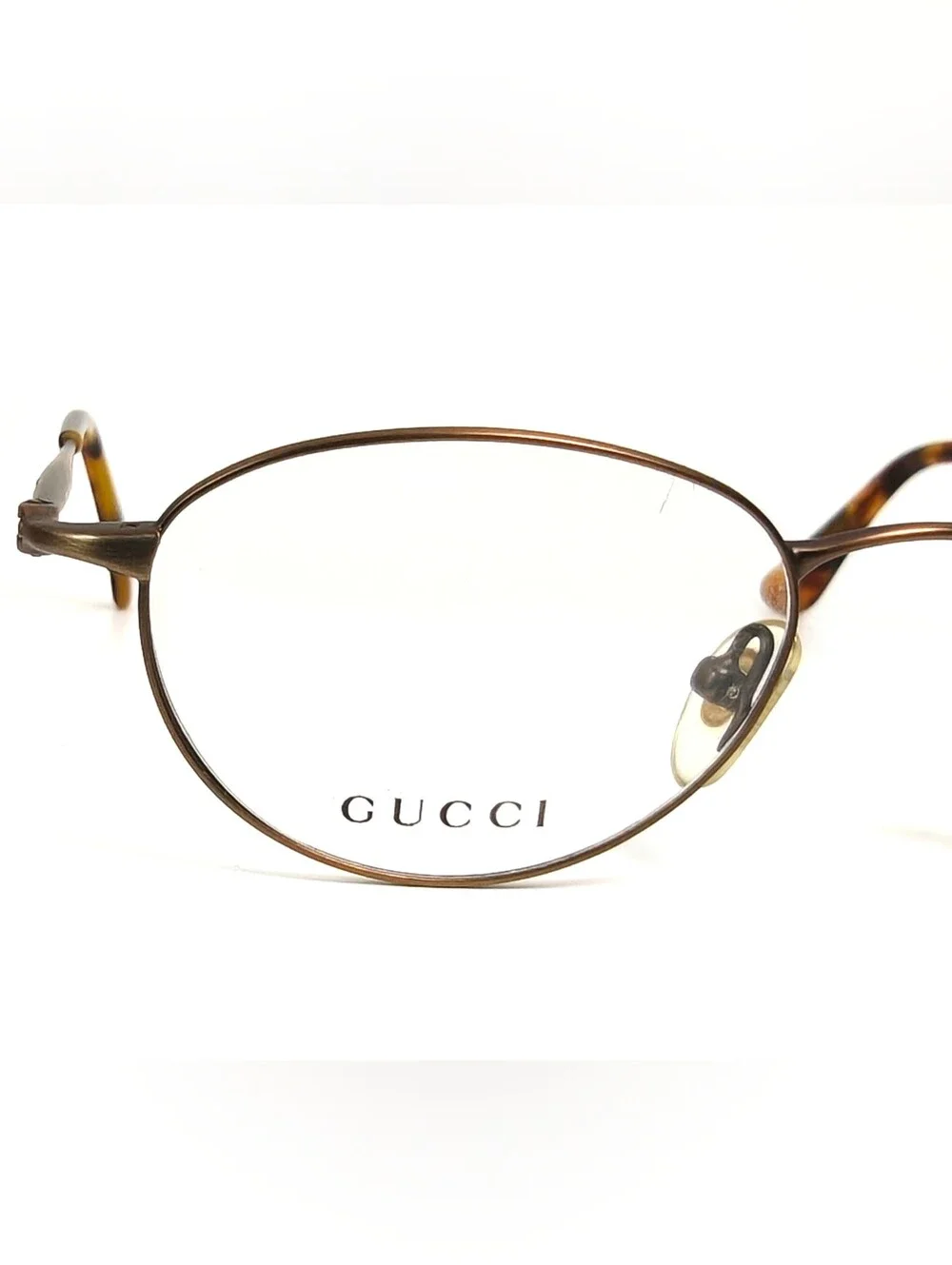 Gucci GG2618 Women's Oval Stainless Steel in Copper Brown. Italy